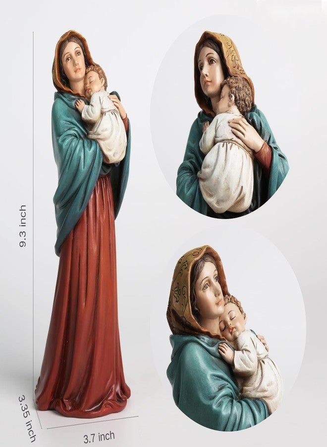 BC BUILDCLASSIC BC Catholic Madonna of The Streets Statue, Blessed Virgin Mary Figure, Holy Mother Home Décor, Religious Gift 9.2" H, Renaissance Sculpture Handmade by Buildclassic - Image 2